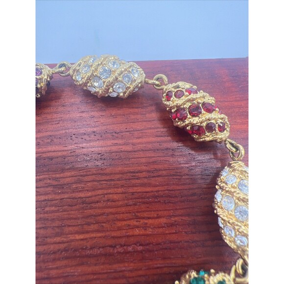 Vintage Camrose Kross Jacqueline Kennedy "The Royal Egg" Crystal Bracelet JBK - Picture 3 of 10